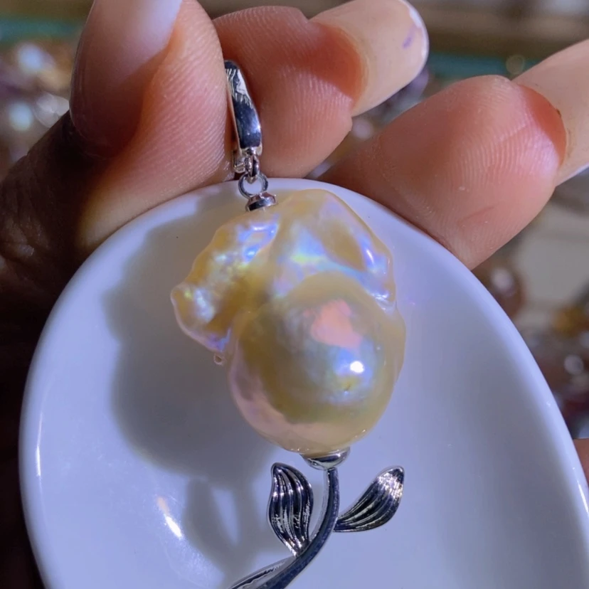 【闪购商品】淡水珍珠天然珍珠（微瑕）合金