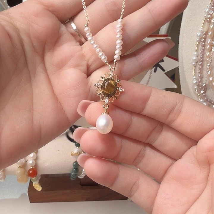 淡水珍珠手绳合金