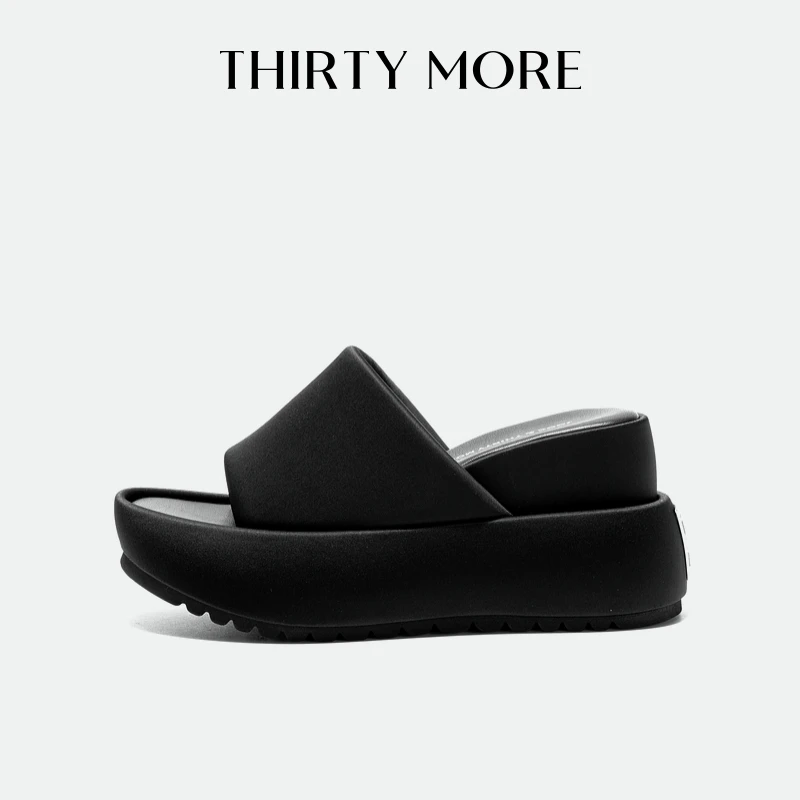 Thirty More厚底2025夏季新款凉拖女增高外穿凉拖百搭休闲女拖鞋