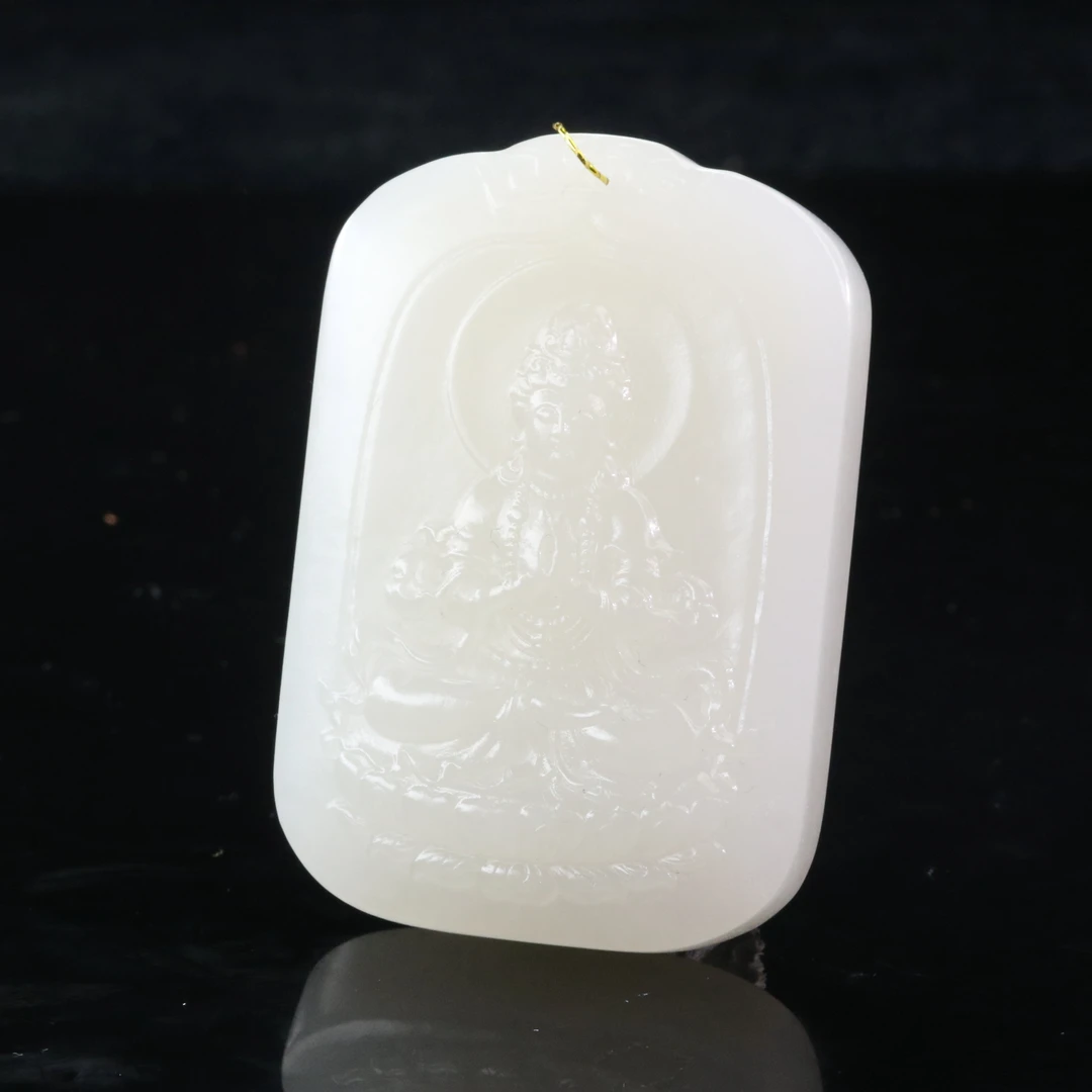 31和田玉一级白观音/600485上海嘉禾拍卖