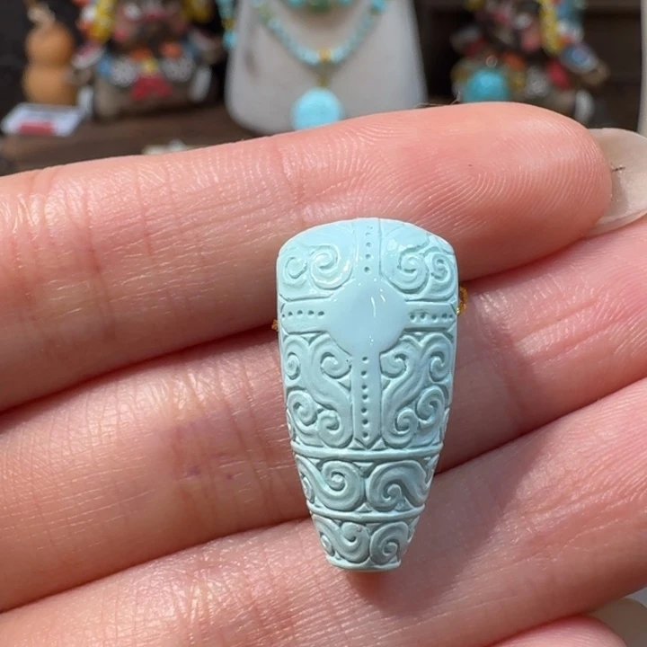 绿松石未镶嵌三通