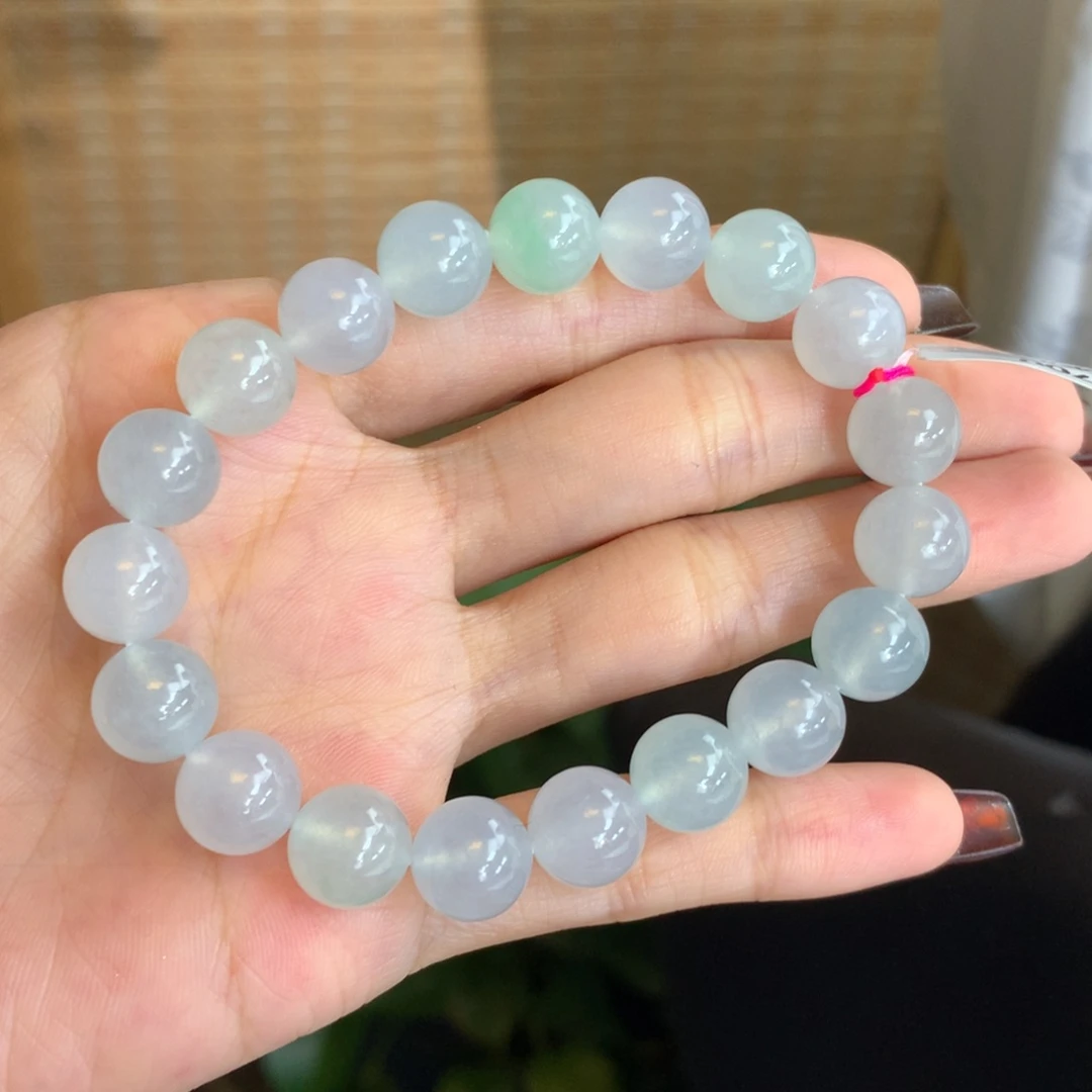 翡翠未镶嵌手串卡10冰种马卡龙手串（推荐款）