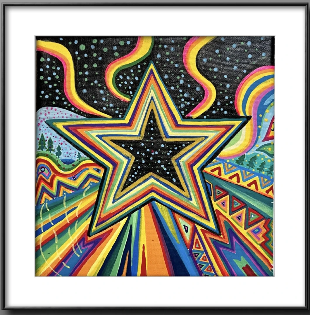 《黑洞圣诞星》俄罗斯画家莎莎收藏级艺术微喷复刻版画限量