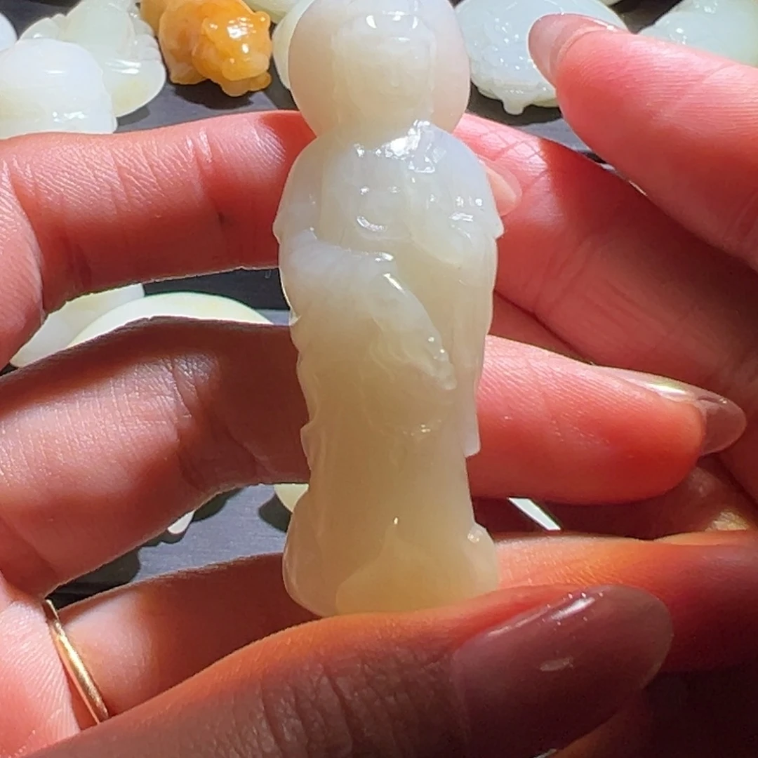 未镶嵌和田玉车挂把***满