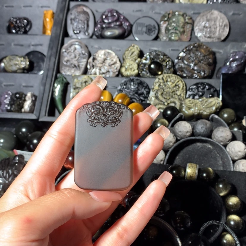 【闪购商品】黑曜岩颈饰未镶嵌鸣*z