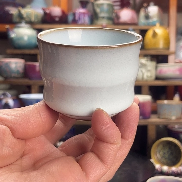 瓷杯子钧瓷窑变杯