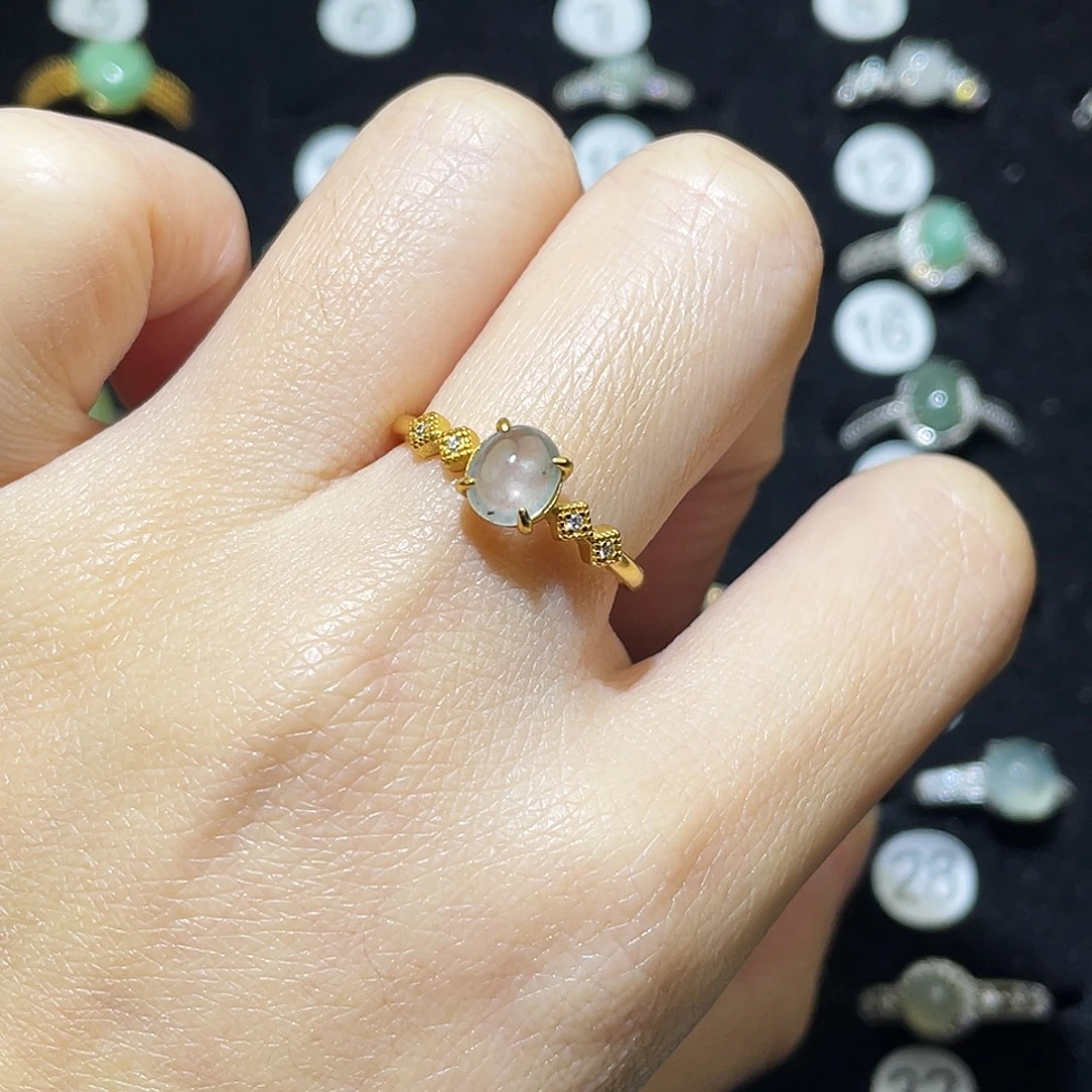 翡翠未镶嵌戒指戒指