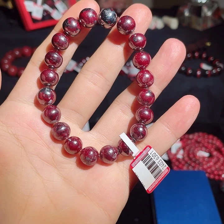 天然辰砂高品质原矿乌沙手串