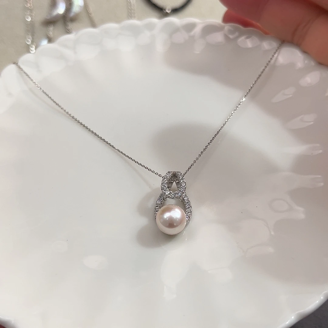 新号开播套链银S925镶嵌淡水珍珠