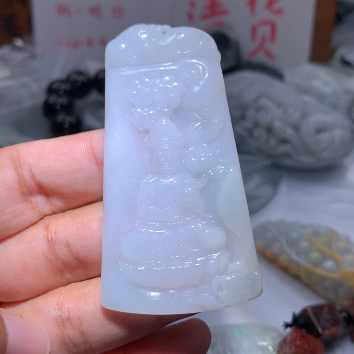 翡翠未镶嵌颈饰保真天然A货翡翠