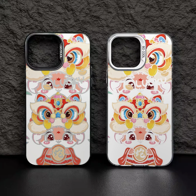 醒狮小蛇适用苹果iPhone16苹果14/15promax小米15华为手机壳元气