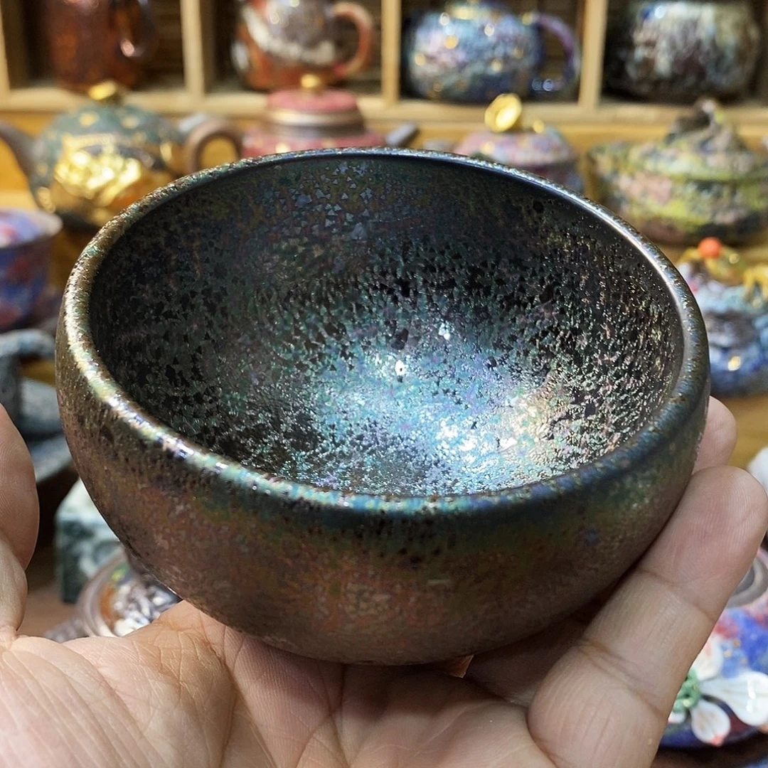 粗陶志野柴烧茶器