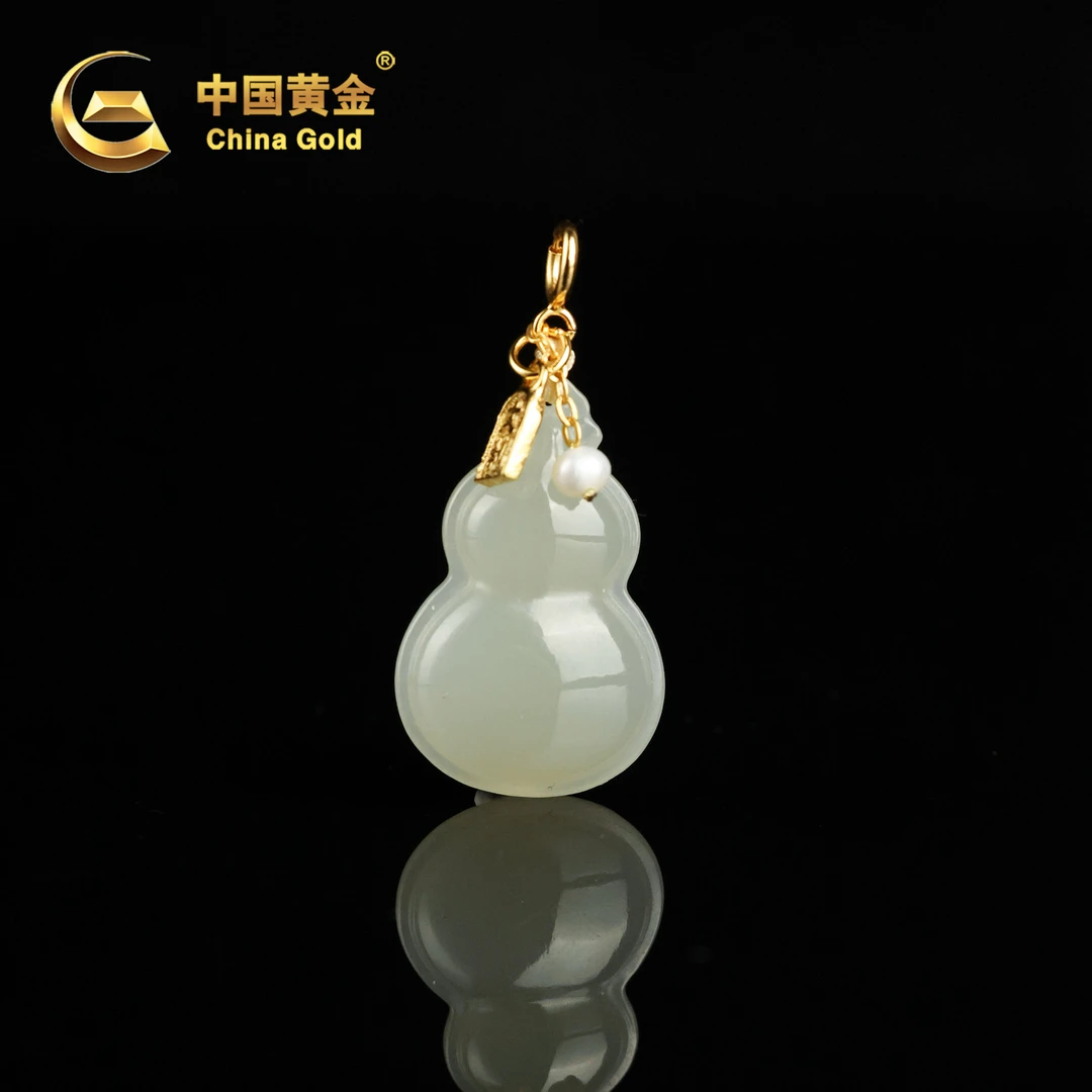 【中国黄金】进福 | 和田玉*吊坠*S925银镶嵌-D9143-Y