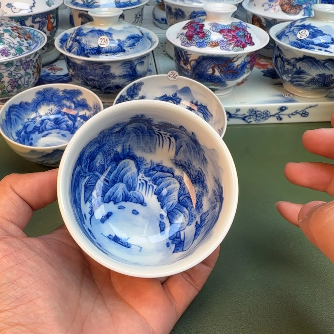 纯手工纯手绘茶具石头231