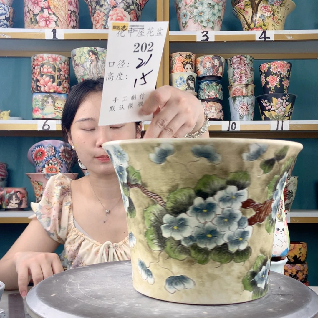 景德镇手工花盆202