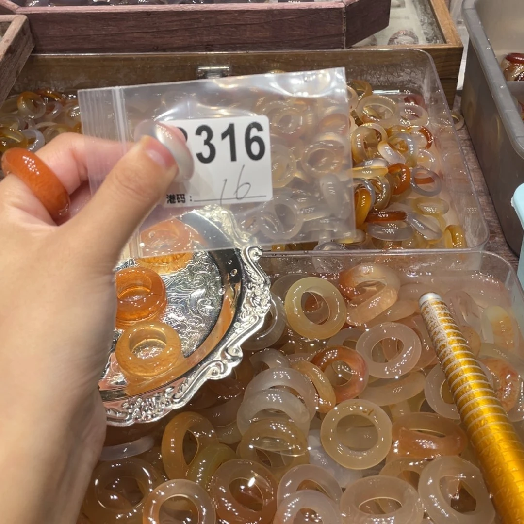 玛瑙/玉髓未镶嵌戒指316