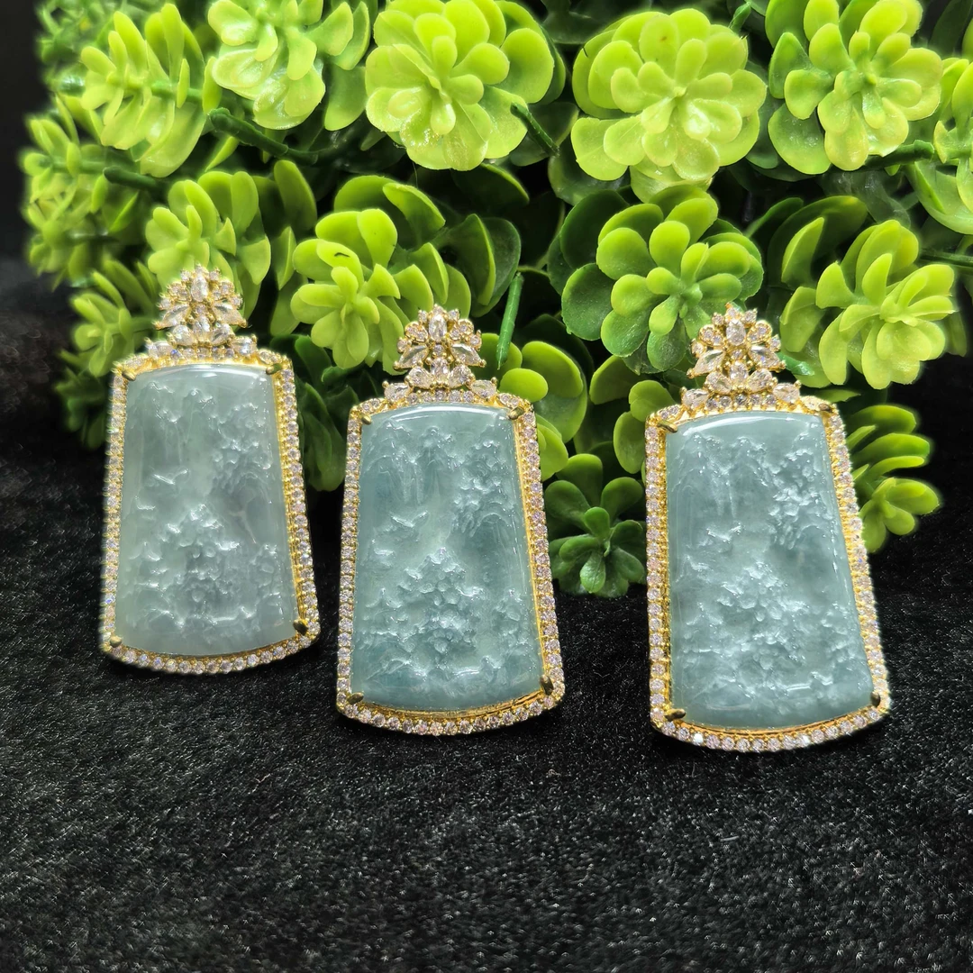 江德洋珠宝AT5069翡翠A货山水牌吊坠-配链/绳-多样性发货只发一件