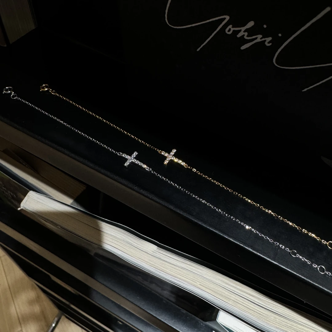 925银手链 SS定制 【闪钻十字手链】轻奢时尚新中式小众饰品