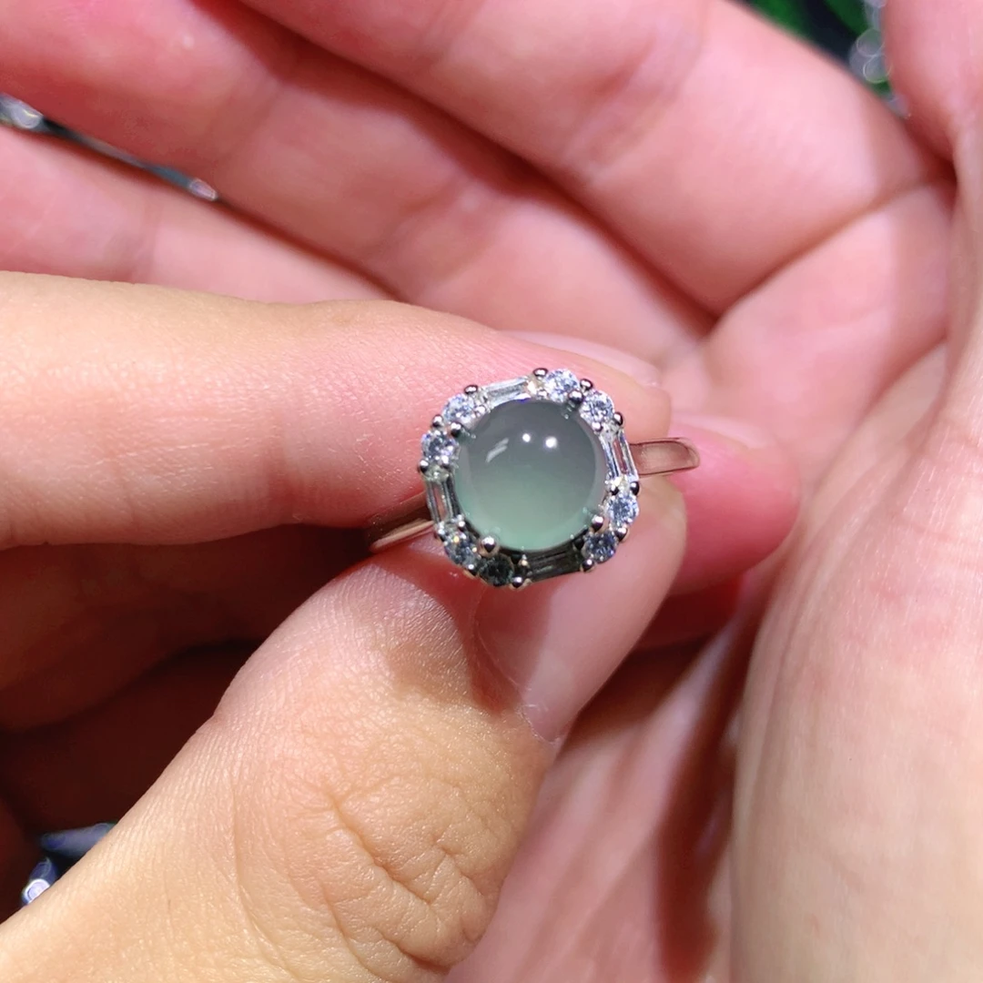 翡翠银S925镶嵌吊坠(赠链)