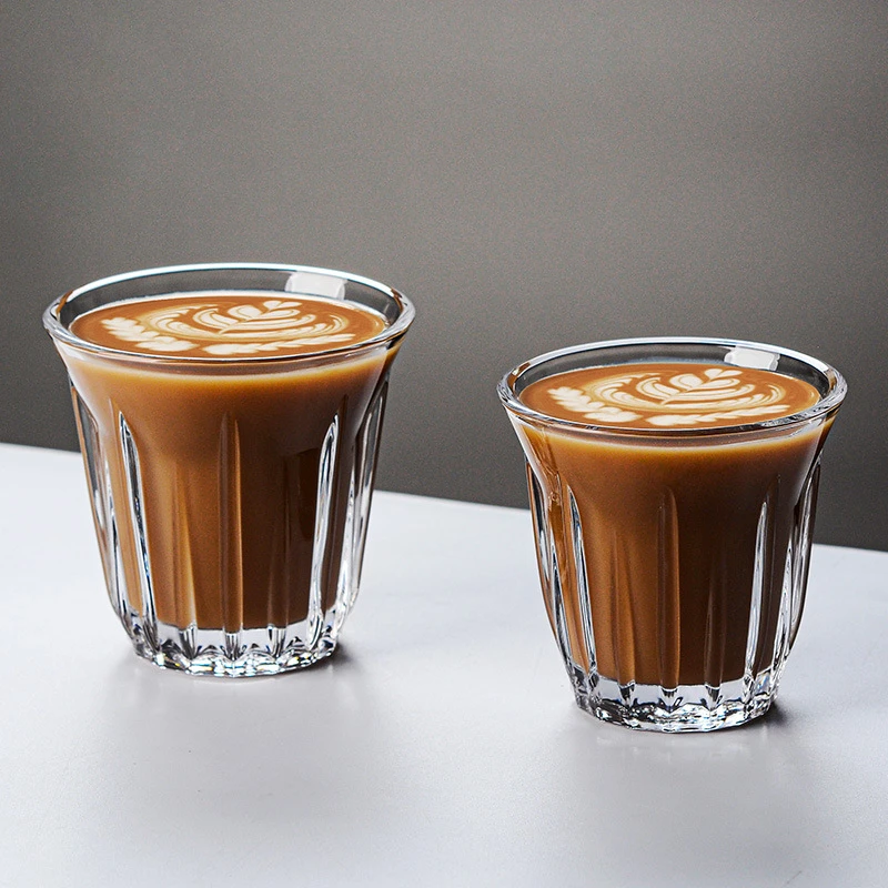拿铁杯啤酒杯复古美式搅拌杯轰炸机玻璃杯水杯浓缩钢化澳白咖啡杯