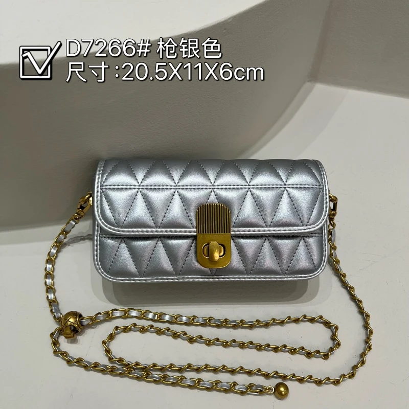 【工厂直销】ZT-D7266-枪银色女包时尚百搭