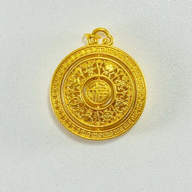 足金999 黄金时来运转八宝盘 2.81