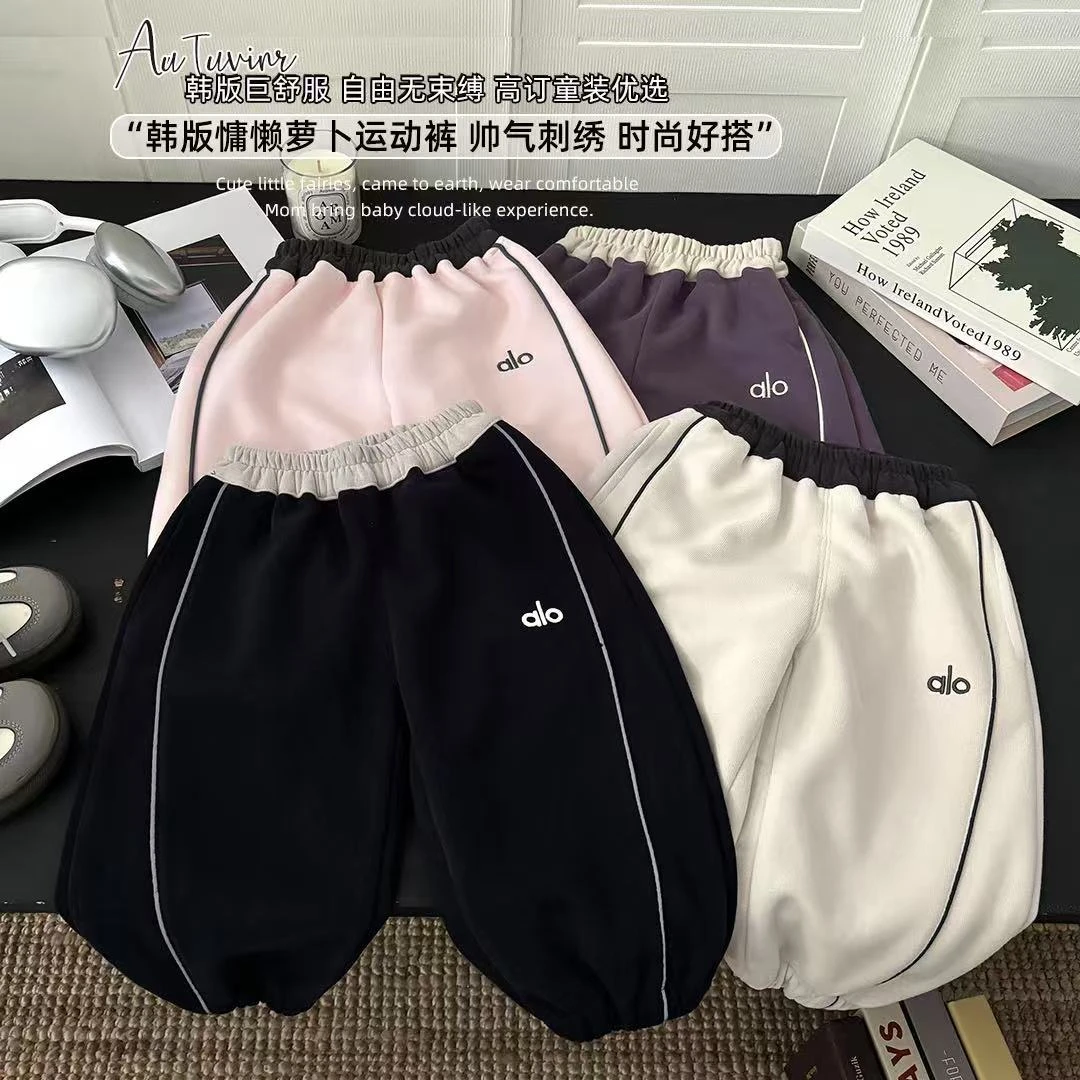 【高品质】秋冬新款男女童韩系休闲裤宽松洋气卫裤韩版无束缚舒服