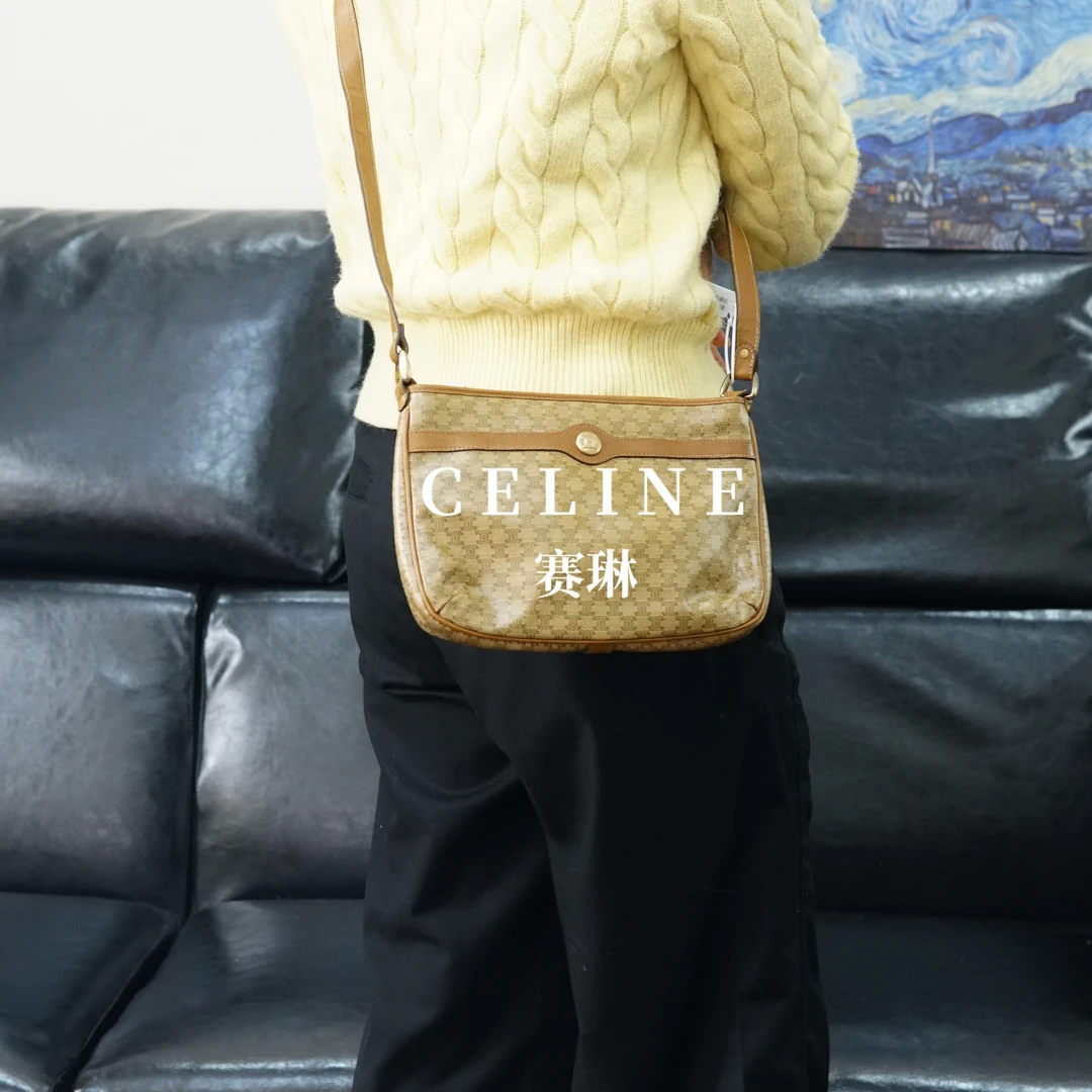 95新 Celine/思琳 老花斜挎包/HD01311004/1004