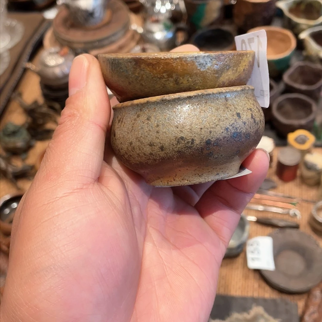 绿*高温柴烧主人杯。  170