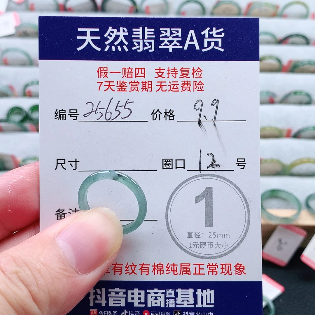 翡翠未镶嵌戒指天然翡翠a货戒指
