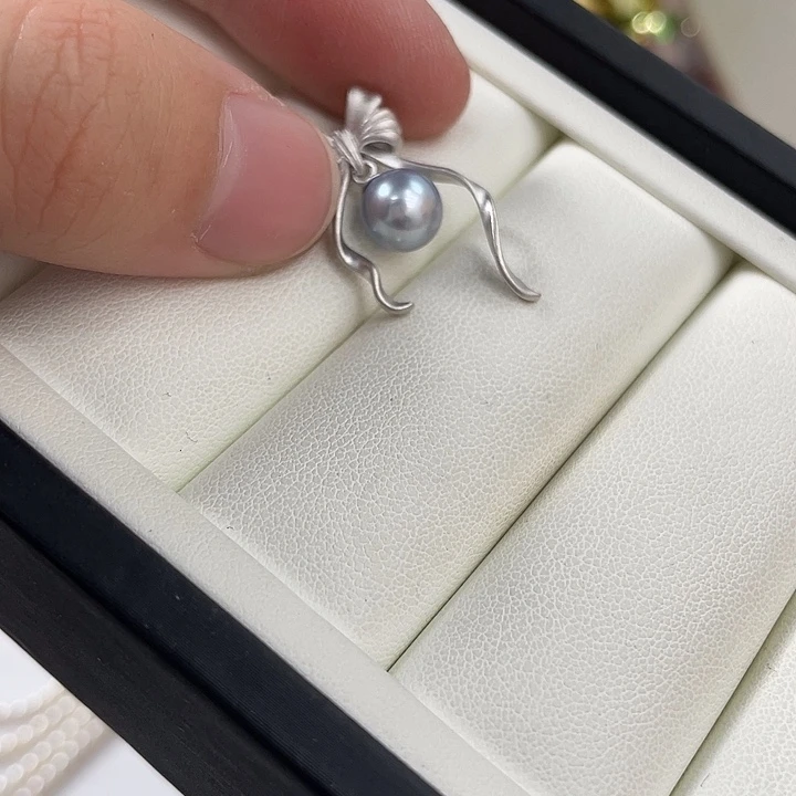 吊坠(不含链)海水珍珠银S925镶嵌