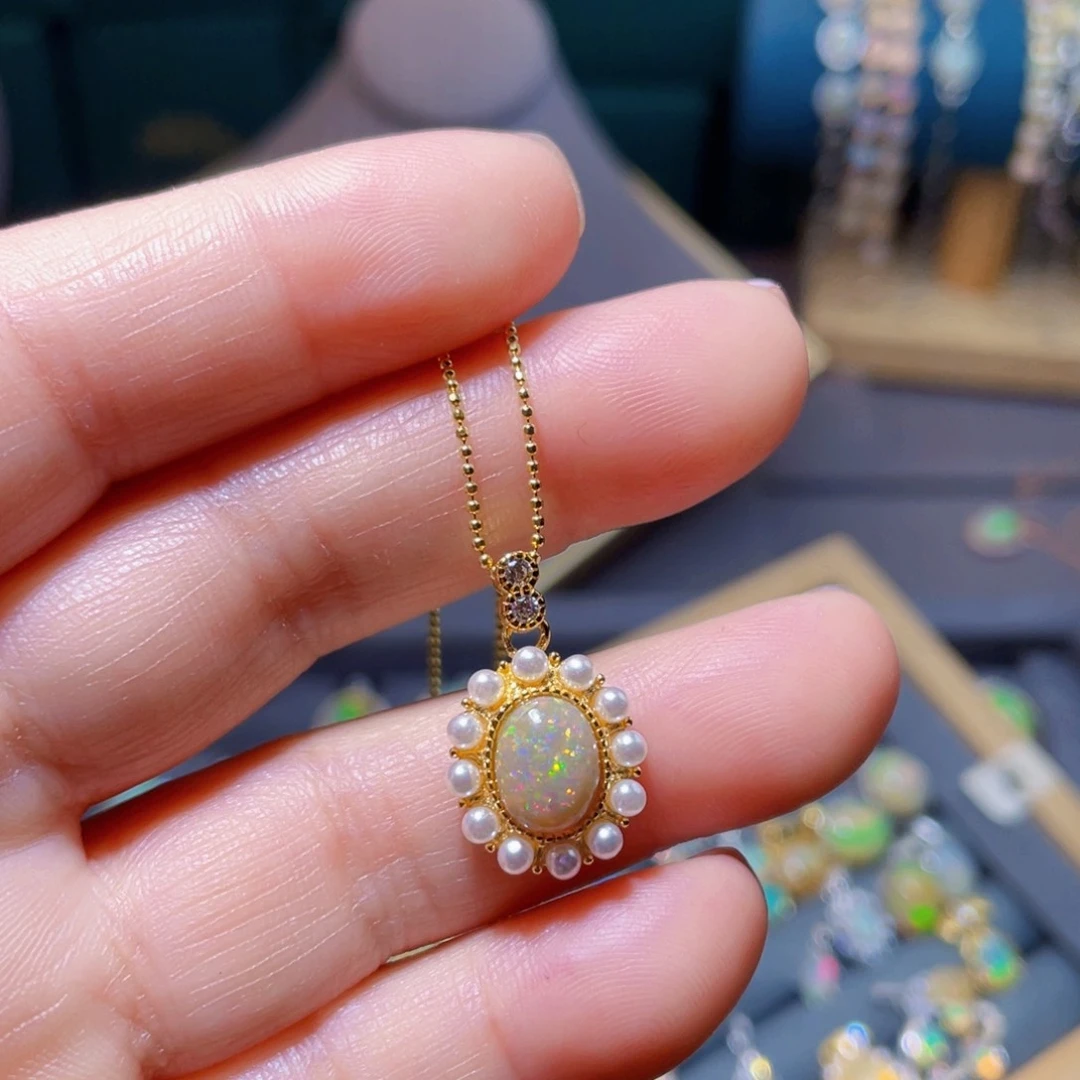 欧泊吊坠〉银S925镶嵌.****t