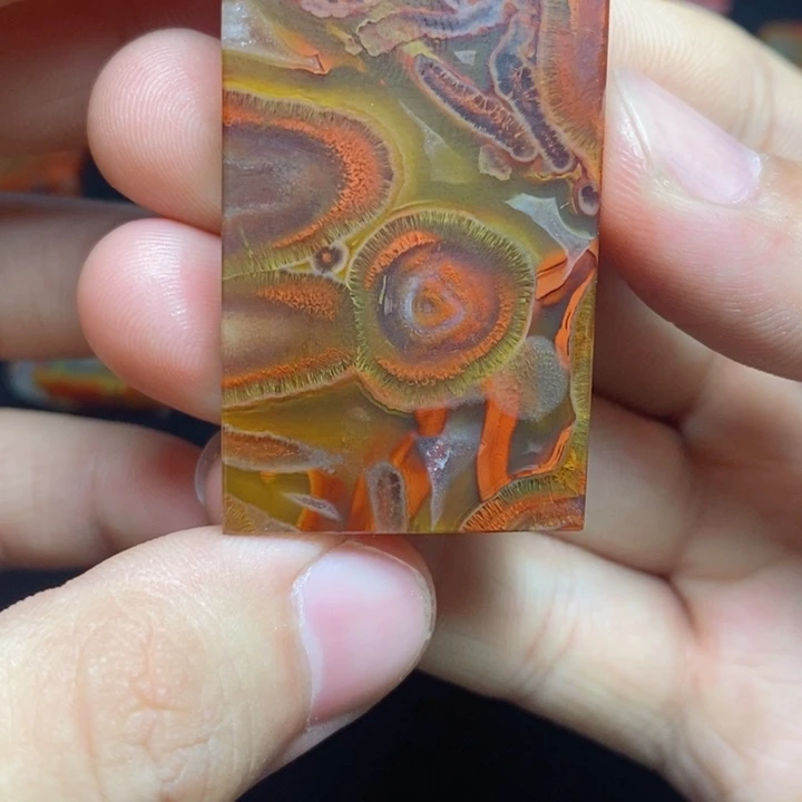 未镶嵌定制玛瑙方牌战国红方牌