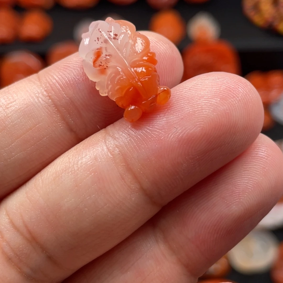 南红玛瑙未镶嵌冰飘鱼