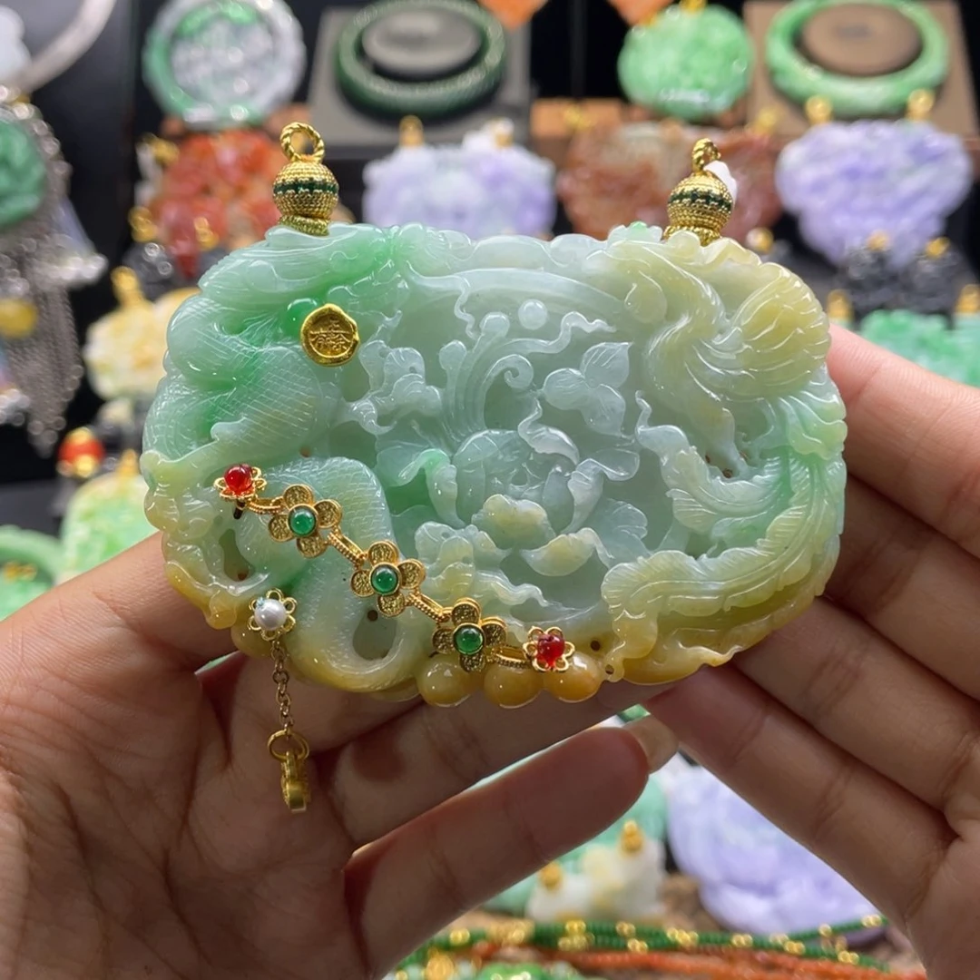 翡翠未镶嵌颈饰代编织