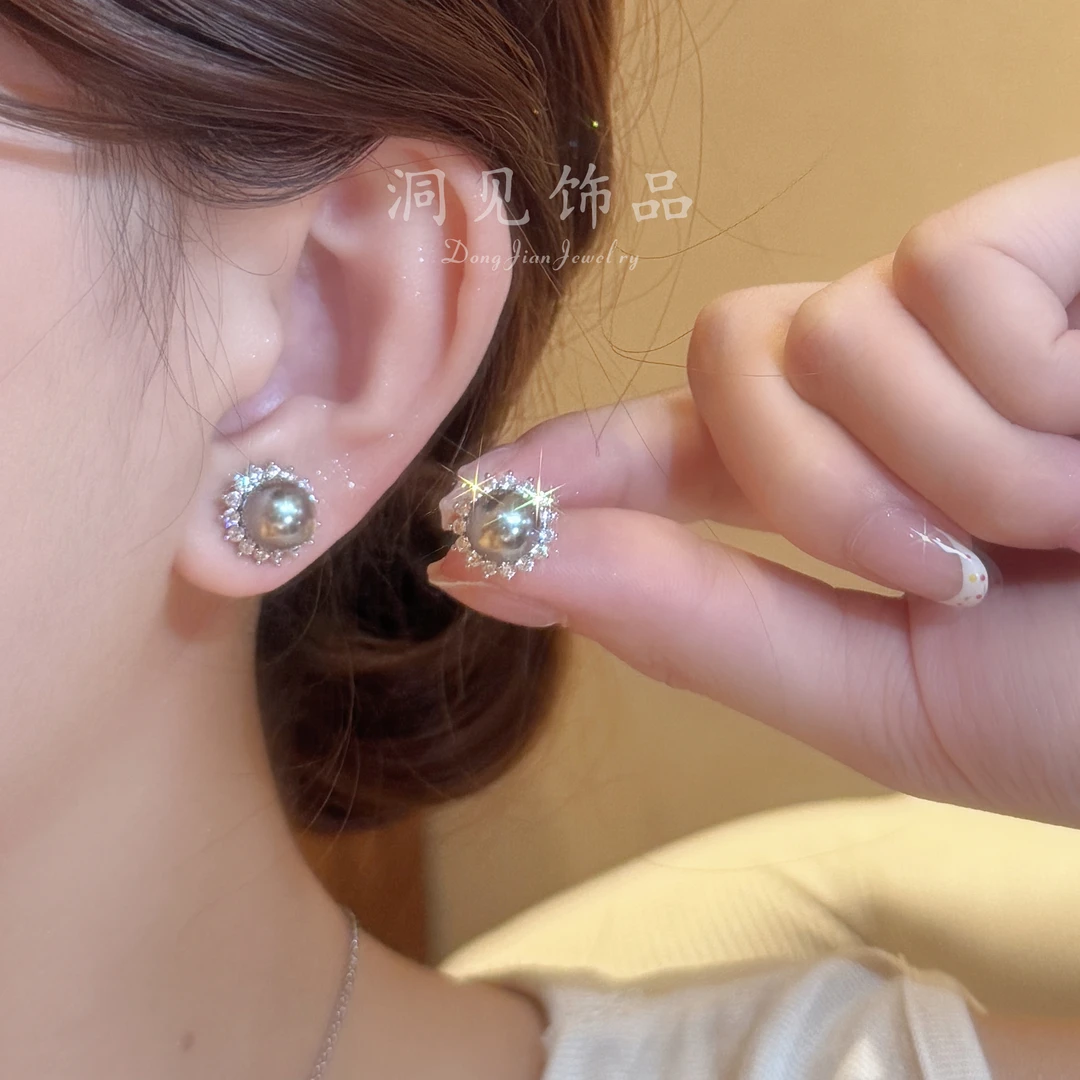 【晚安】耳饰银色设计感轻奢珠珠简约精致温柔ES441