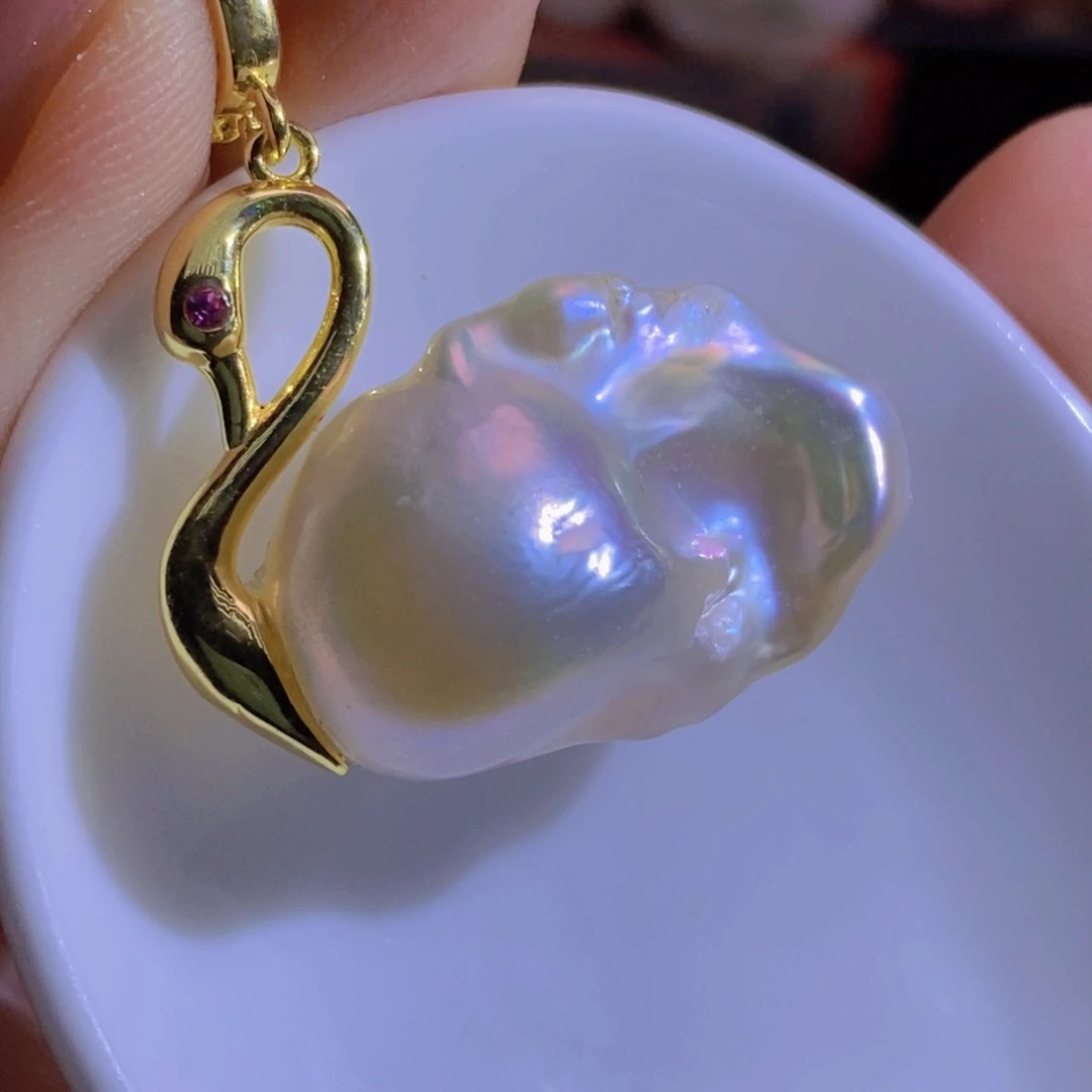 合金淡水珍珠天然淡水珍珠无染色无优化