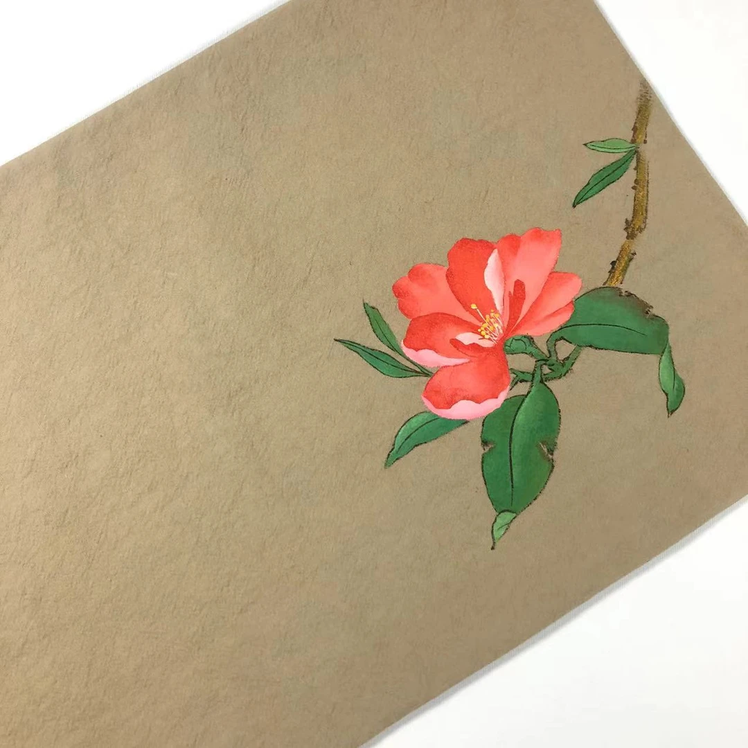 山茶花手绘茶席/干泡茶席 茶艺配套 茶道 彧红手作