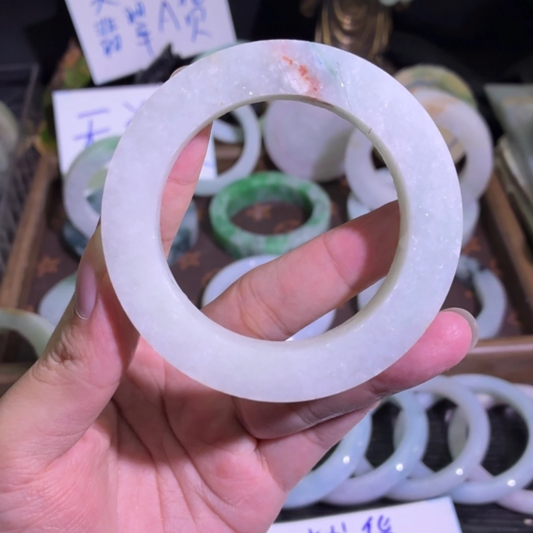 定制翡翠未镶嵌翡翠A货毛胚手镯定制