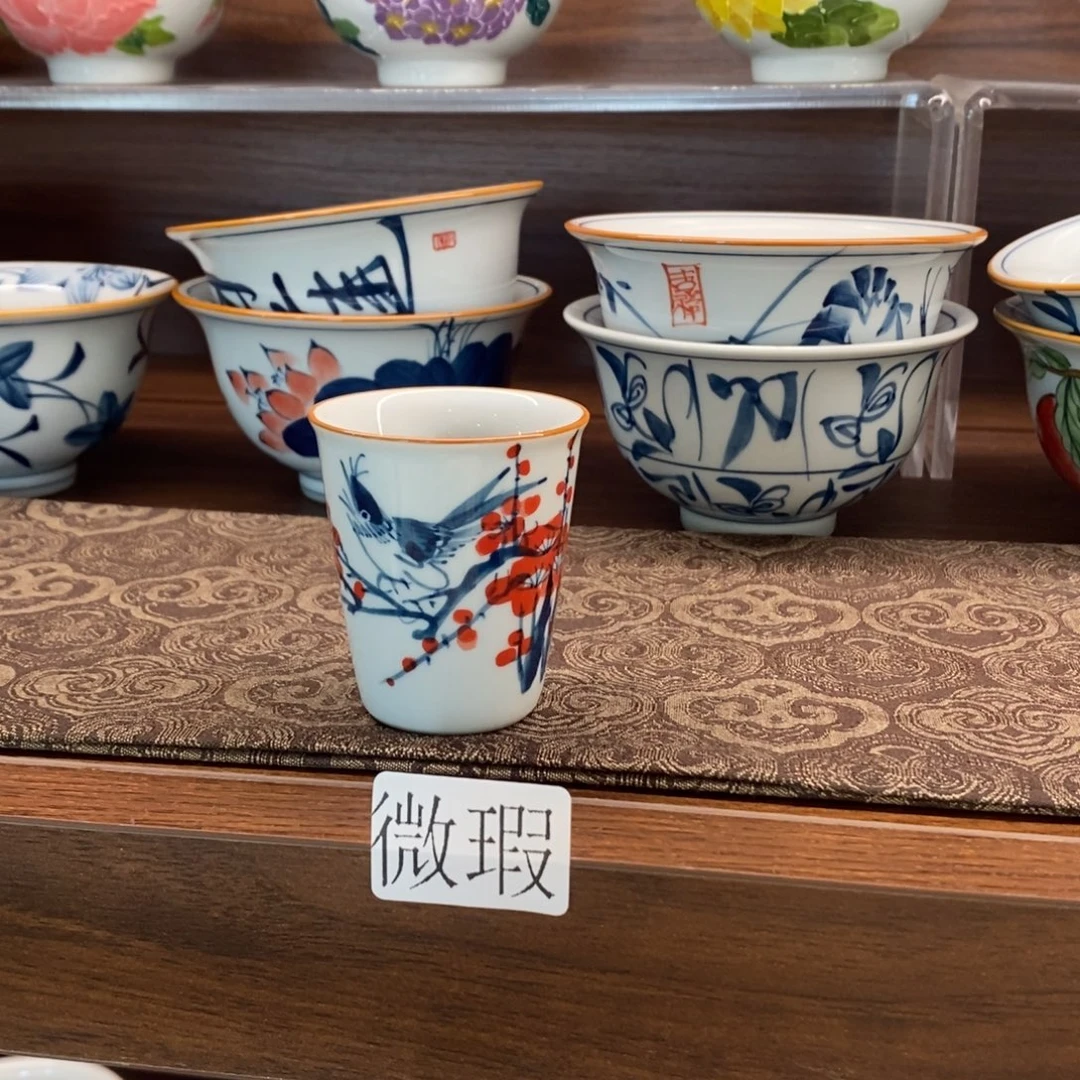 釉下彩老陶泥手工绘制