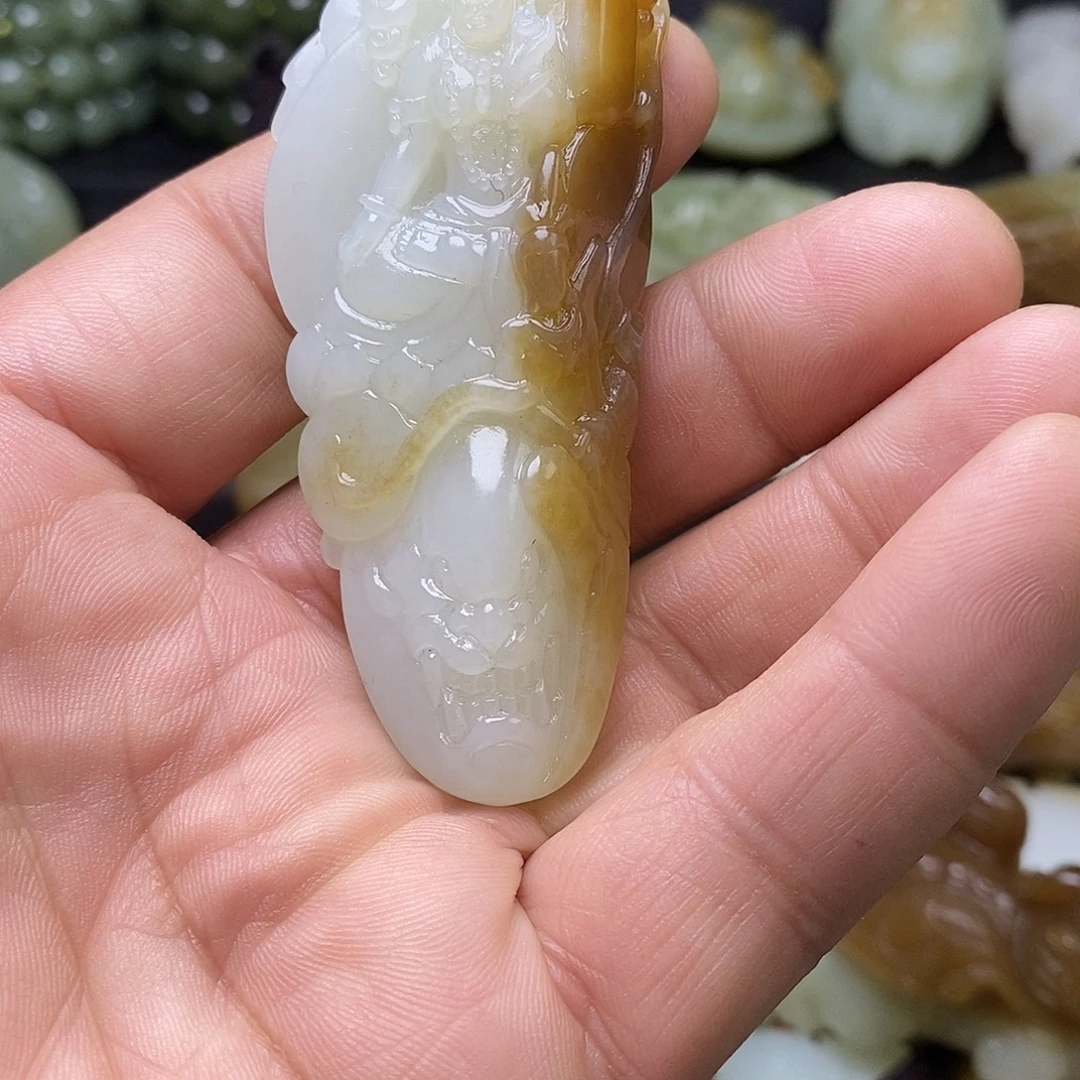 和田玉未镶嵌吊坠(不含链)