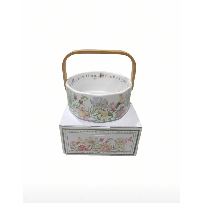 复古原创设计陶瓷水果提篮家用客厅果盘高级感小众原创礼物