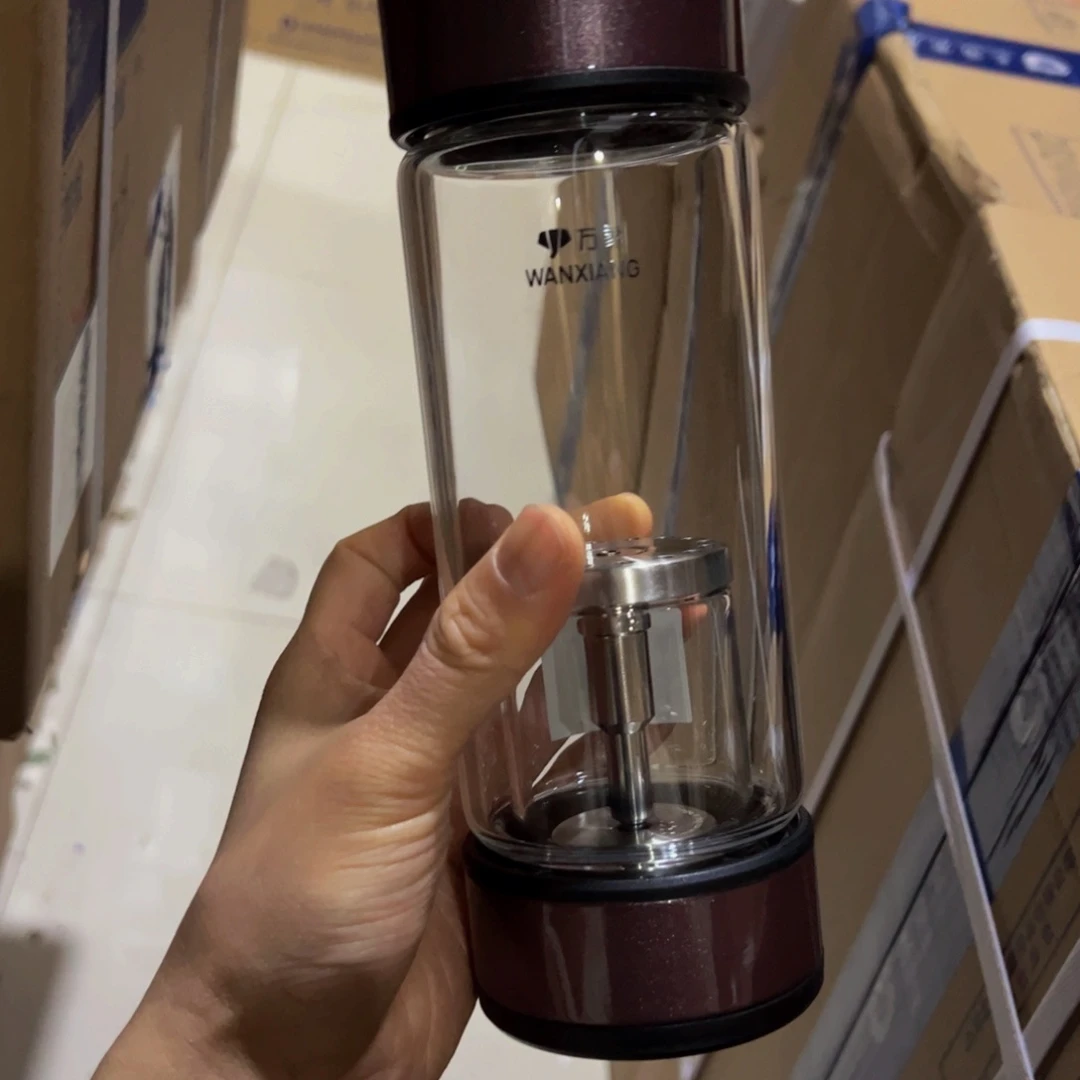 万象U158紫色单层烫手玻璃杯410➕杯套