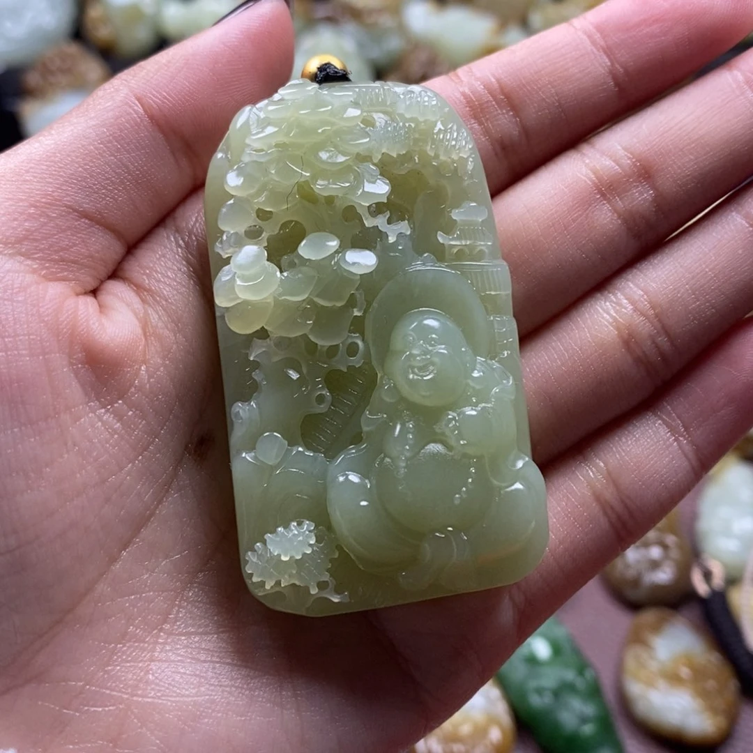 吊坠(不含链)未镶嵌和田玉（糖玉）
