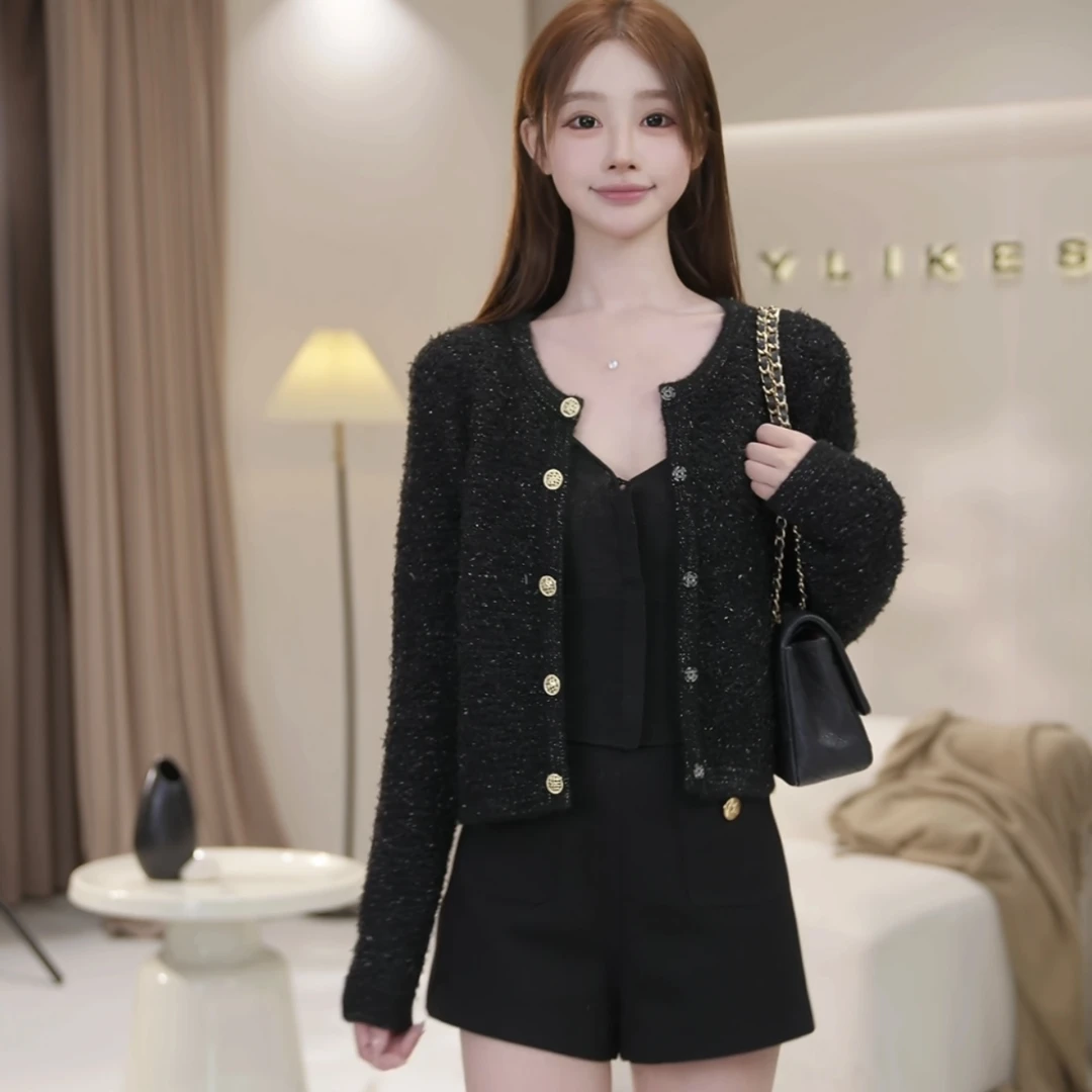 Lilylikes Coco蝴蝶纱 羊毛+羊驼混纺 小香蕾丝针织开衫