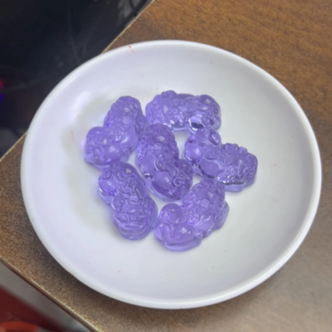 天然珠宝玉石 紫水晶貔貅Y2586 卡27*10  1个