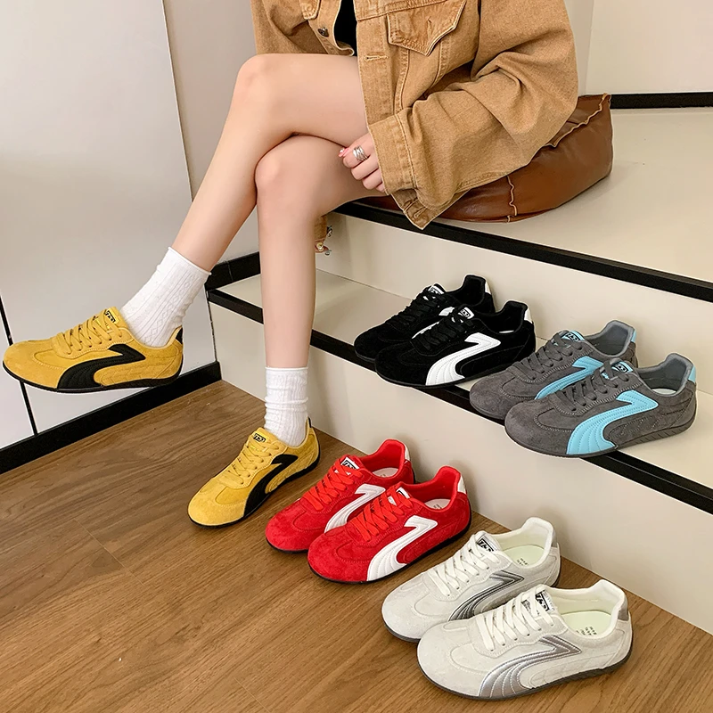 超舒适德训女鞋秋季2025爆款学院风百搭软底轻便阿甘鞋休闲运动鞋