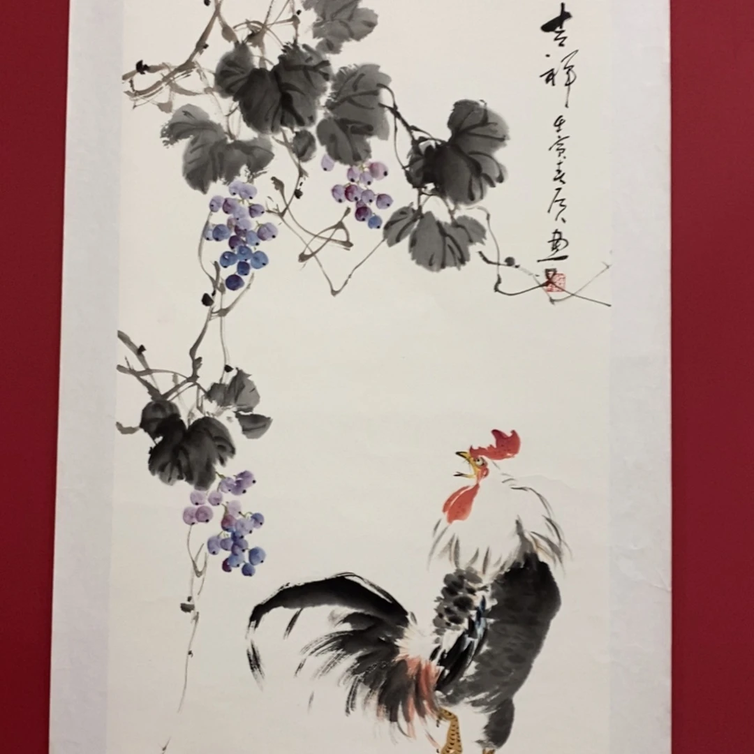 国画陈广程三尺真人真品