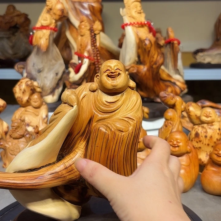 柏木太行崖柏弥勒佛