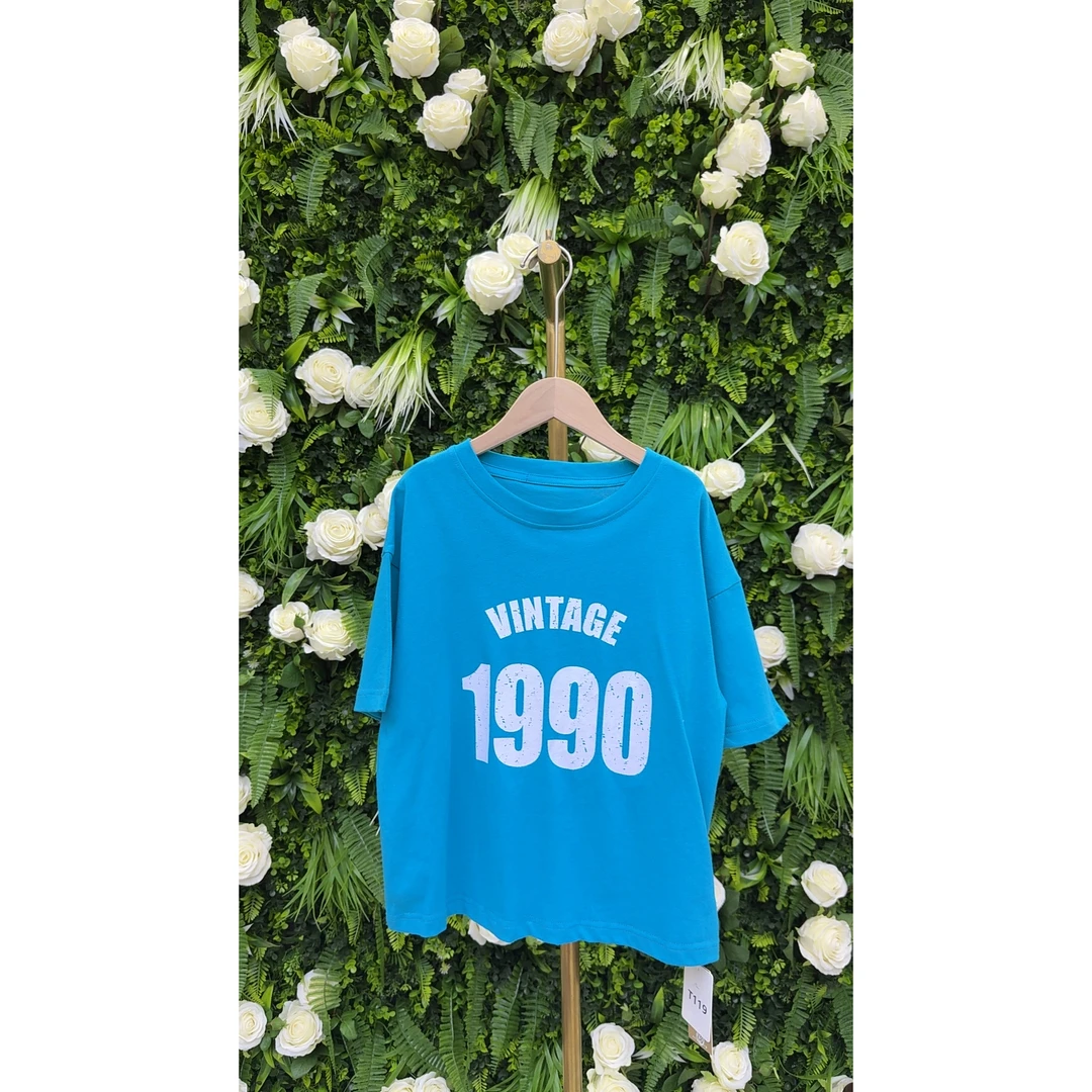 品牌高端透气纯棉字母印花T恤【大童-青少年】短袖【130-170】——T119